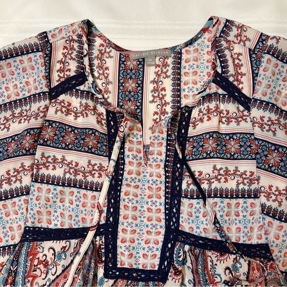 $5 ADD‎ ON with $15+ Bundle Valerie Stevens Boho Peasant Blouse Top Sz XL EUC - Picture 7 of 11